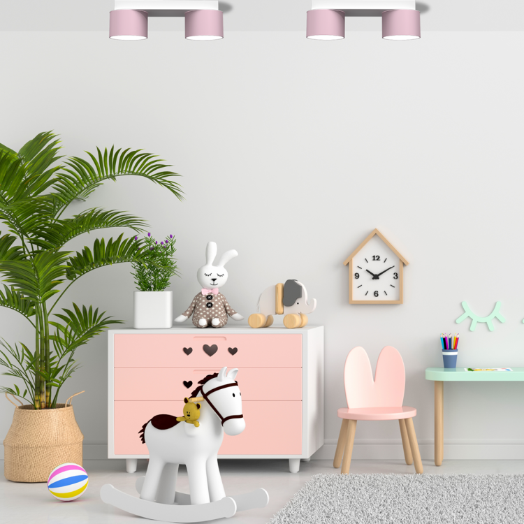 Lampa sufitowa DIXIE Pink/White  2xGX53 MLP7554 Milagro