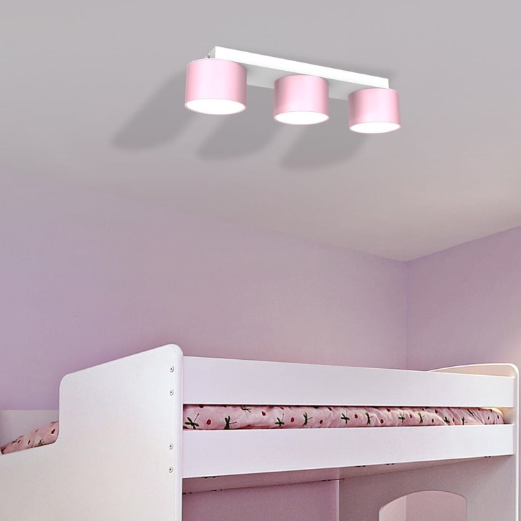 Lampa sufitowa DIXIE Pink/White  3xGX53 MLP7555 Milagro