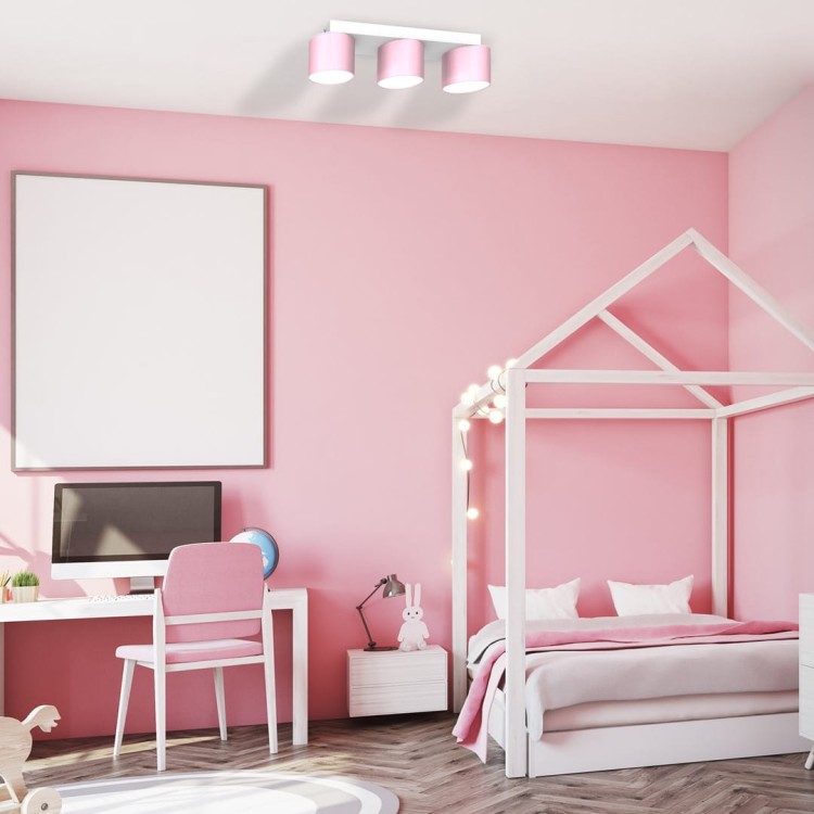 Lampa sufitowa DIXIE Pink/White  3xGX53 MLP7555 Milagro