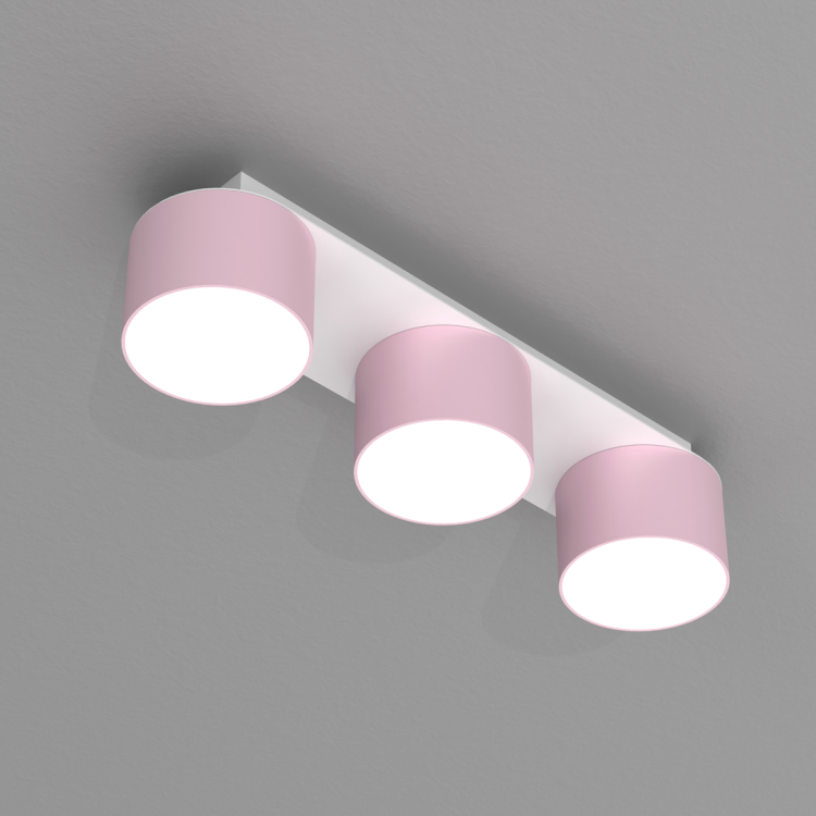 Lampa sufitowa DIXIE Pink/White  3xGX53 MLP7555 Milagro