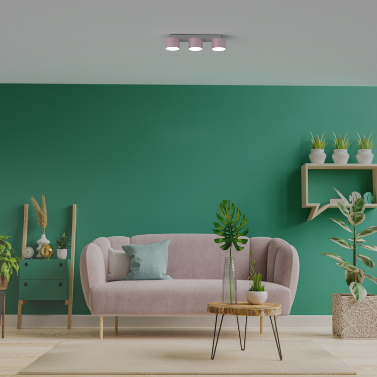 Lampa sufitowa DIXIE Pink/White  3xGX53 MLP7555 Milagro