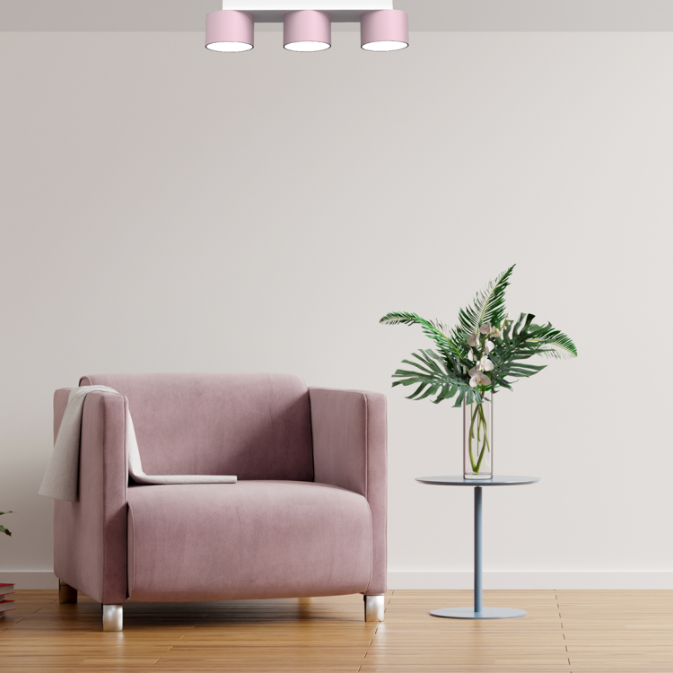 Lampa sufitowa DIXIE Pink/White  3xGX53 MLP7555 Milagro