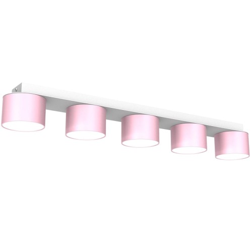 Lampa sufitowa DIXIE Pink/White  5xGX53 MLP7557 Milagro
