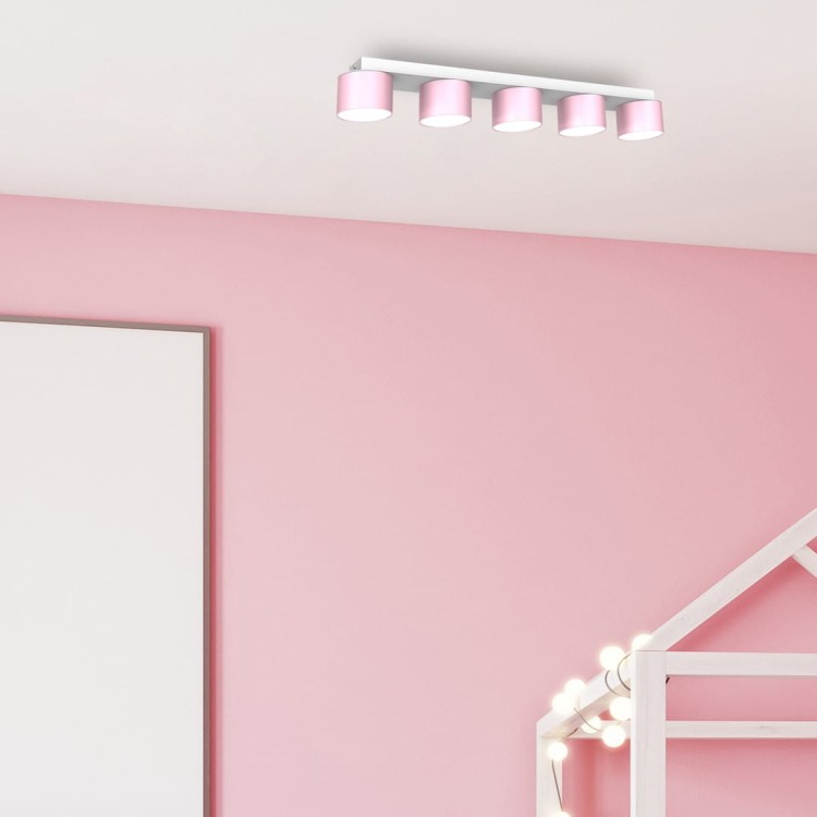 Lampa sufitowa DIXIE Pink/White  5xGX53 MLP7557 Milagro