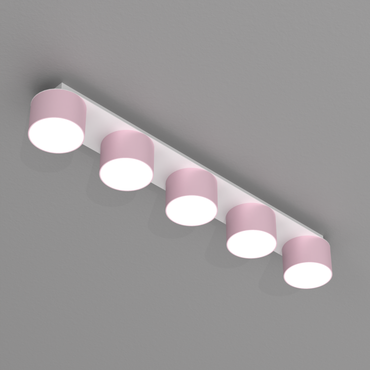 Lampa sufitowa DIXIE Pink/White  5xGX53 MLP7557 Milagro