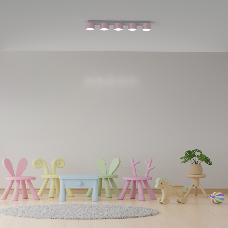 Lampa sufitowa DIXIE Pink/White  5xGX53 MLP7557 Milagro