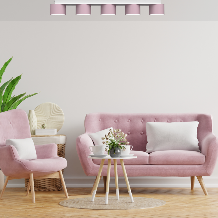 Lampa sufitowa DIXIE Pink/White  5xGX53 MLP7557 Milagro