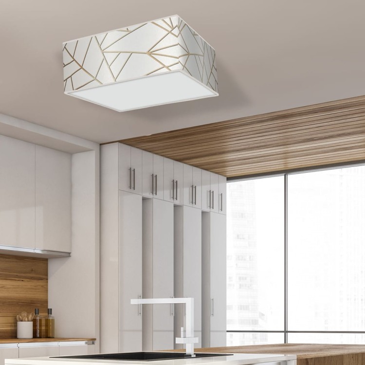 Lampa sufitowa ZIGGY WHITE White/Gold 3xE27 MLP7564 Milagro