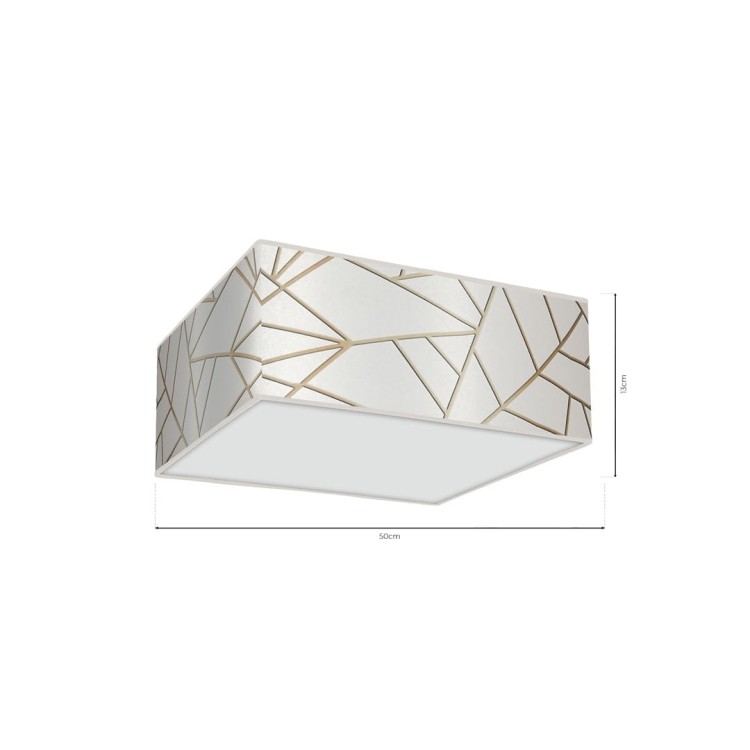 Lampa sufitowa ZIGGY WHITE White/Gold 3xE27 MLP7564 Milagro