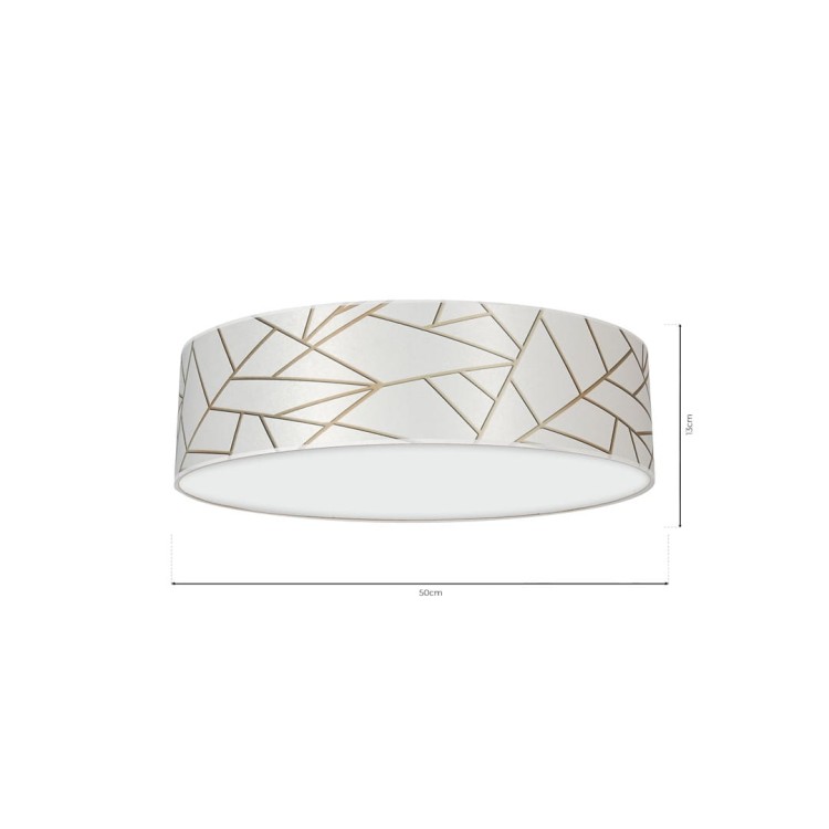 Lampa sufitowa ZIGGY WHITE White/Gold 3xE27 O50cm MLP7567 Milagro