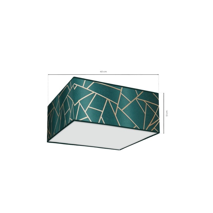 Lampa sufitowa ZIGGY GREEN Gold/Bottle green 2xE27 MLP7574 Milagro