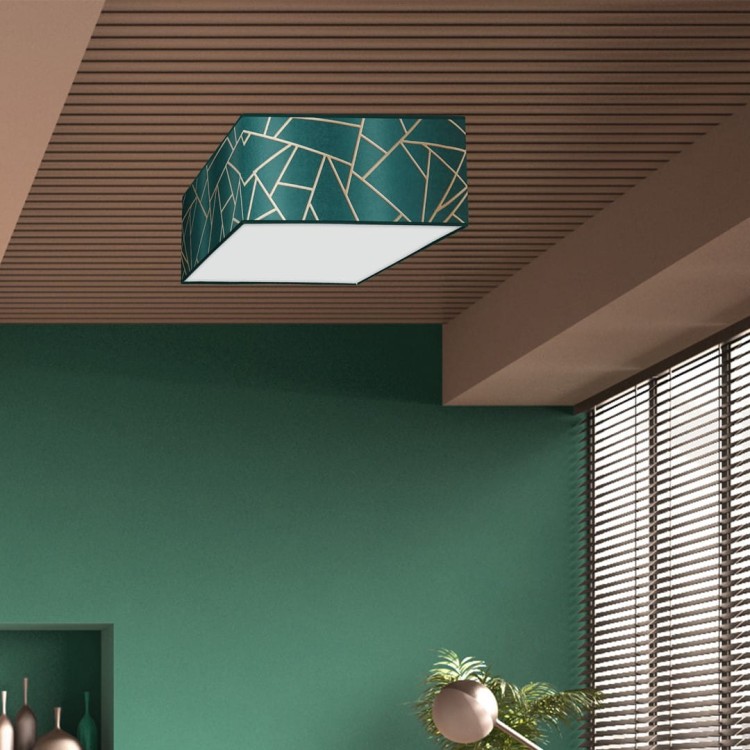 Lampa sufitowa ZIGGY GREEN Gold/Bottle green 3xE27 MLP7575 Milagro