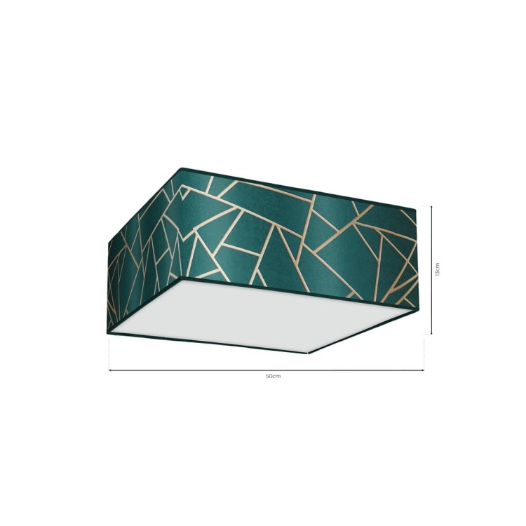 Lampa sufitowa ZIGGY GREEN Gold/Bottle green 3xE27 MLP7575 Milagro