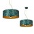 Lampa wisząca ZIGGY WHITE Gold/Bottle green  3xE27 MLP7580 Milagro