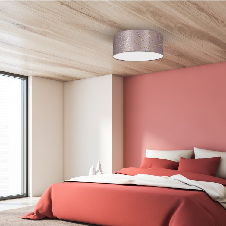 Lampa sufitowa ZIGGY PINK Gold/Pink 2xE27 O40cm MLP7585 Milagro
