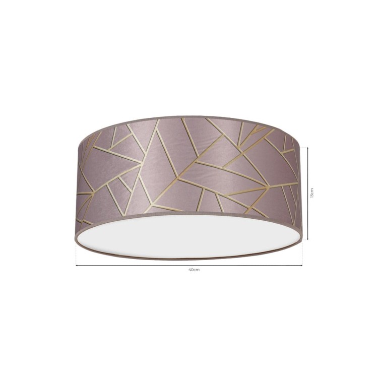 Lampa sufitowa ZIGGY PINK Gold/Pink 2xE27 O40cm MLP7585 Milagro