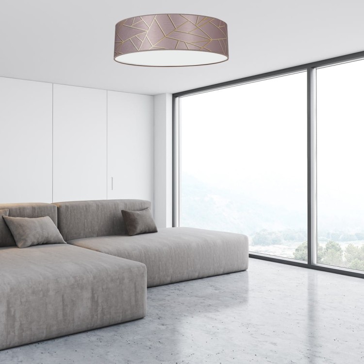 Lampa sufitowa ZIGGY PINK Gold/Pink 3xE27 O50cm MLP7586 Milagro