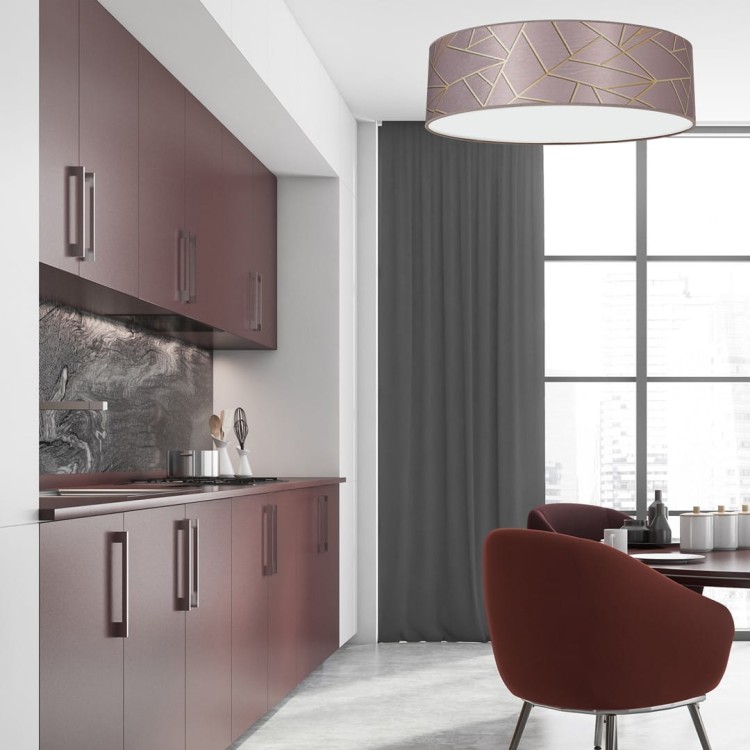 Lampa sufitowa ZIGGY PINK Gold/Pink 3xE27 O50cm MLP7586 Milagro