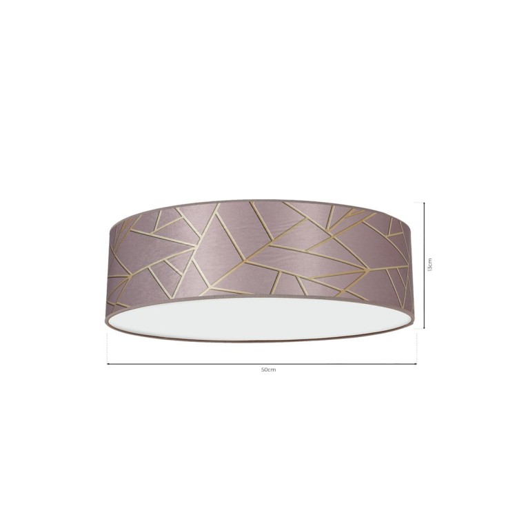 Lampa sufitowa ZIGGY PINK Gold/Pink 3xE27 O50cm MLP7586 Milagro