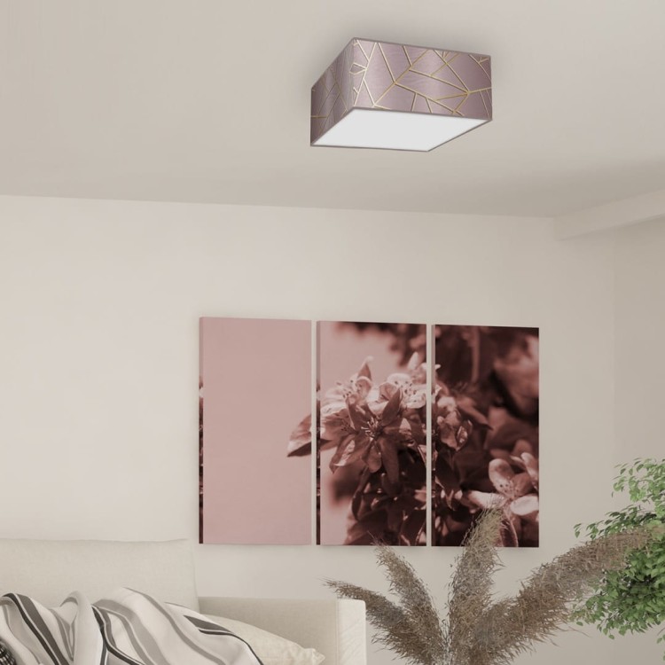 Lampa sufitowa ZIGGY PINK Gold/Pink 2xE27 MLP7588 Milagro