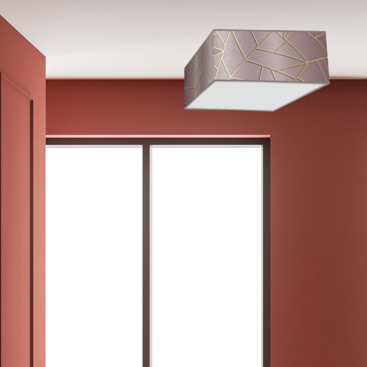 Lampa sufitowa ZIGGY PINK Gold/Pink 3xE27 MLP7589 Milagro