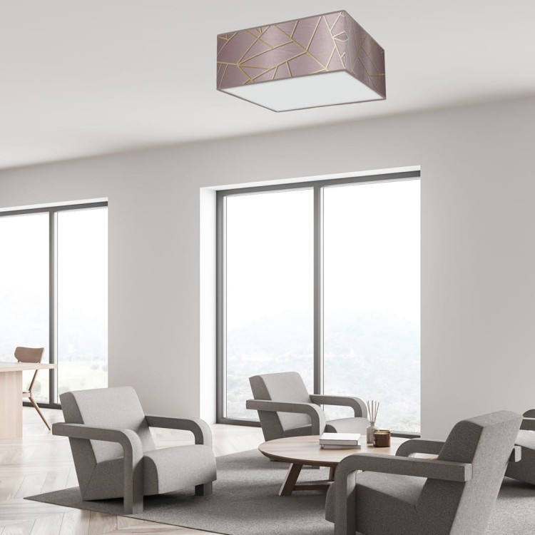 Lampa sufitowa ZIGGY PINK Gold/Pink 3xE27 MLP7589 Milagro