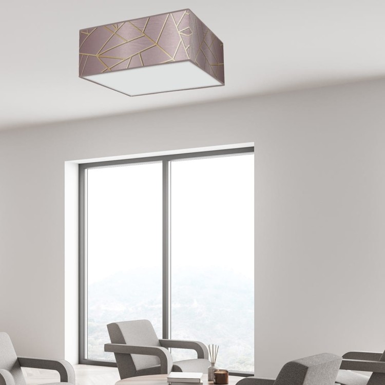 Lampa sufitowa ZIGGY PINK Gold/Pink 3xE27 MLP7589 Milagro
