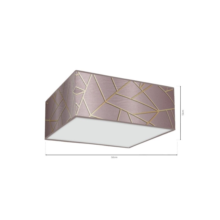 Lampa sufitowa ZIGGY PINK Gold/Pink 3xE27 MLP7589 Milagro