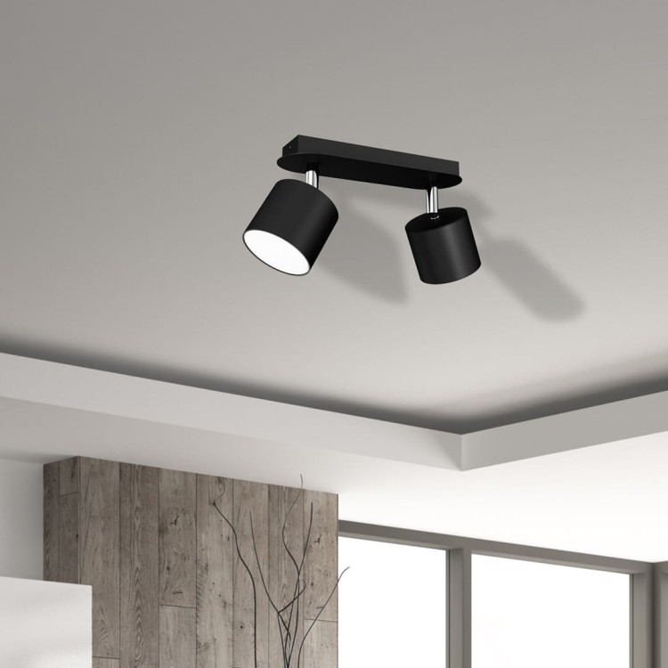 Lampa sufitowa DIXIE BLACK 2xGX53 MLP7600 Milagro
