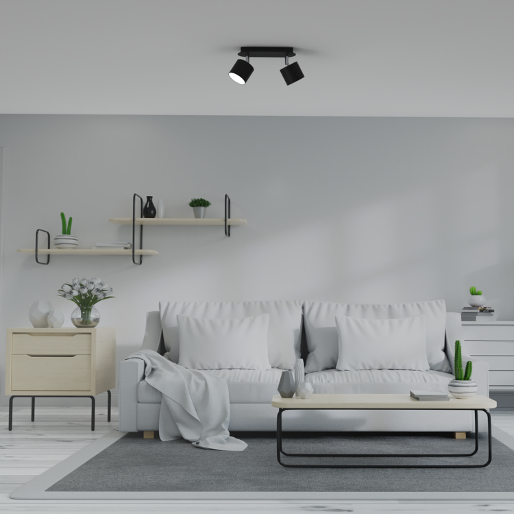 Lampa sufitowa DIXIE BLACK 2xGX53 MLP7600 Milagro