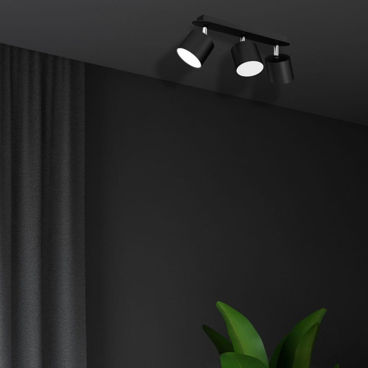 Lampa sufitowa DIXIE BLACK 3xGX53 MLP7601 Milagro