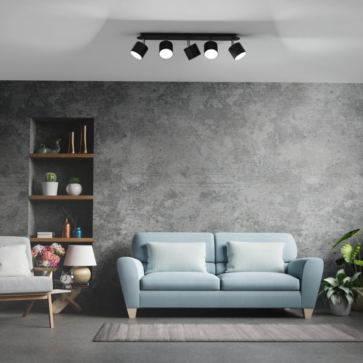Lampa sufitowa DIXIE BLACK 5xGX53 MLP7603 Milagro
