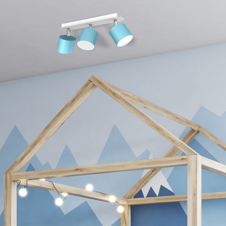 Lampa sufitowa DIXIE BLUE/WHITE 3xGX53 MLP7606 Milagro