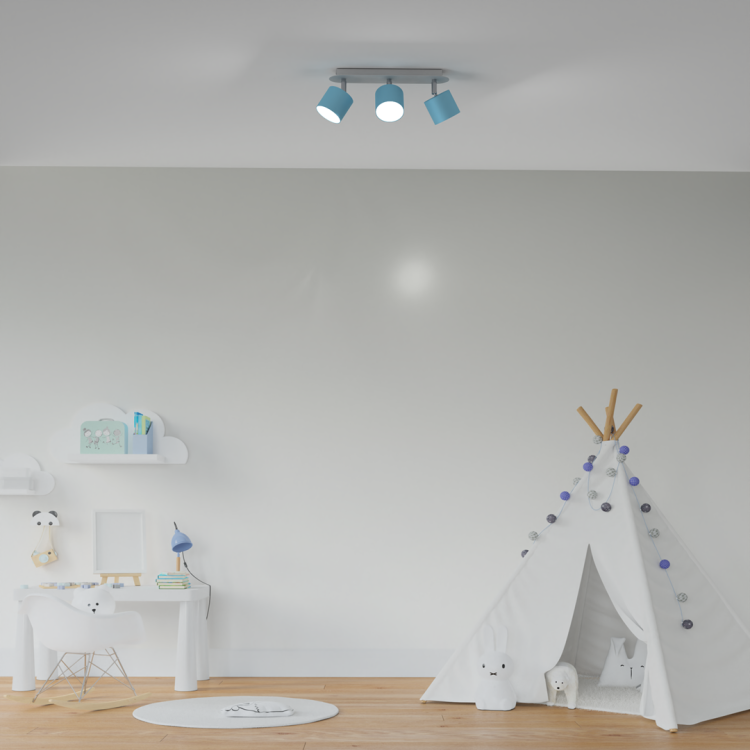 Lampa sufitowa DIXIE BLUE/WHITE 3xGX53 MLP7606 Milagro
