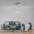 Lampa sufitowa DIXIE BLUE/WHITE 3xGX53 MLP7607 Milagro