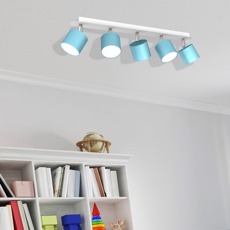 Lampa sufitowa DIXIE BLUE/WHITE 5xGX53 MLP7608 Milagro