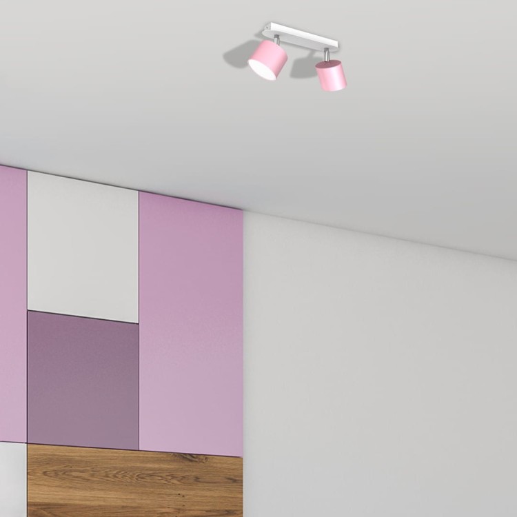 Lampa sufitowa DIXIE PINK 2xGX53 MLP7610 Milagro
