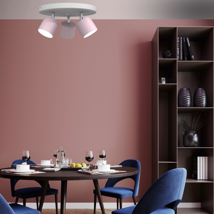 Lampa sufitowa DIXIE PINK 3xGX53 MLP7612 Milagro