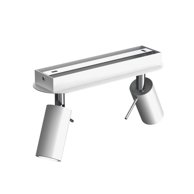 Lampa sufitowa PRESTON WHITE/CHROME 2x mini GU10 MLP7615 Milagro