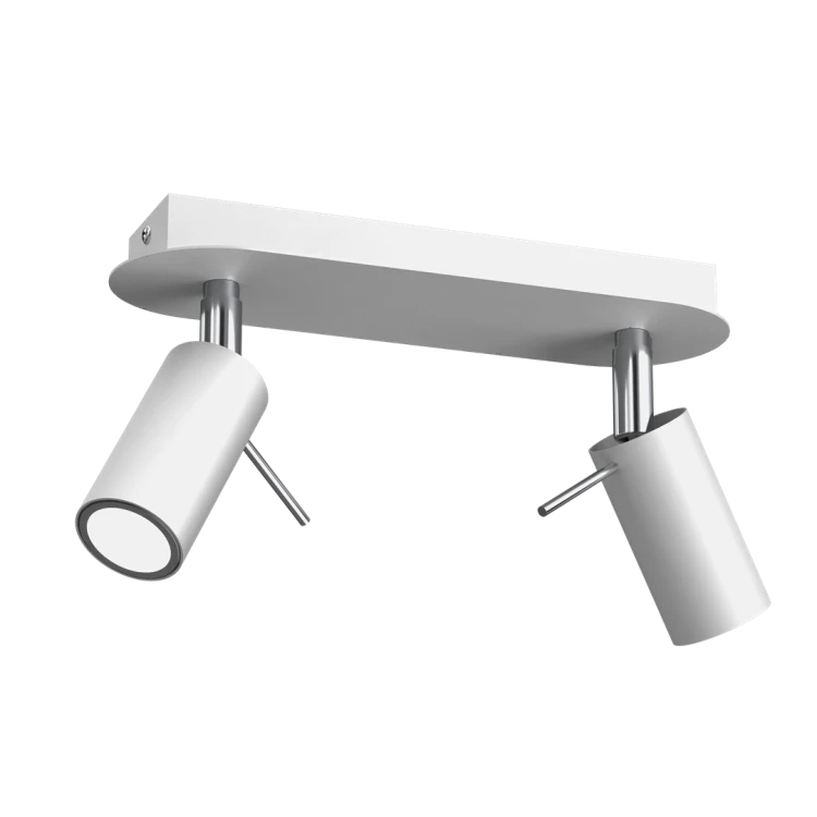 Lampa sufitowa PRESTON WHITE/CHROME 2x mini GU10 MLP7615 Milagro