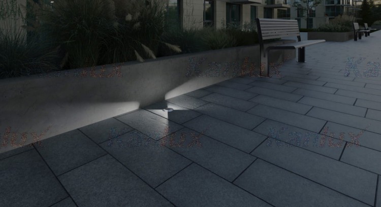 Oprawa najazdowa okrągła dogruntowa Lampa LED Roger DL-LED12 7280 Kanlux do ogrodu gruntowa