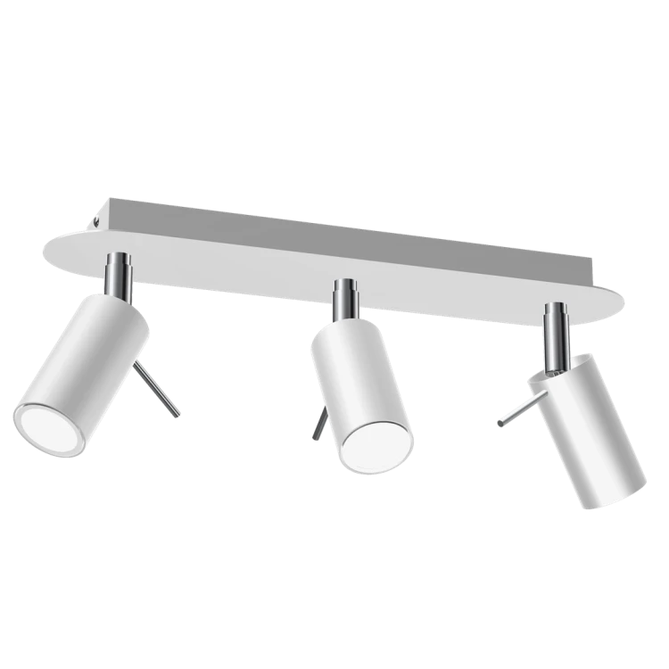 Lampa sufitowa PRESTON WHITE/CHROME 3x mini GU10 MLP7616 Milagro