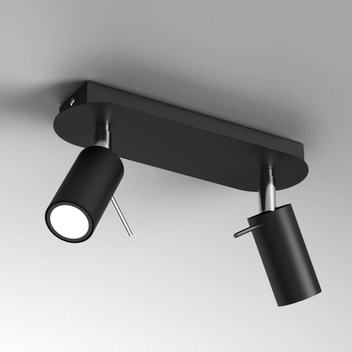 Lampa sufitowa PRESTON BLACK/CHROME 2x mini GU10 MLP7619 Milagro