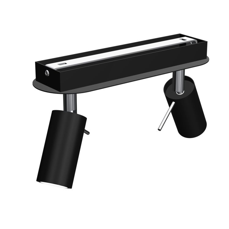 Lampa sufitowa PRESTON BLACK/CHROME 2x mini GU10 MLP7619 Milagro