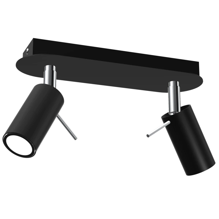 Lampa sufitowa PRESTON BLACK/CHROME 2x mini GU10 MLP7619 Milagro