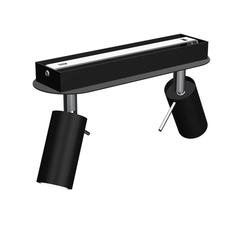 Lampa sufitowa PRESTON BLACK/CHROME 2x mini GU10 MLP7619 Milagro