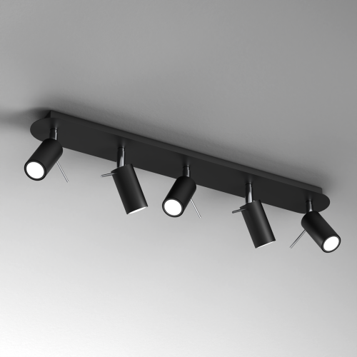 Lampa sufitowa PRESTON BLACK/CHROME 5x mini GU10 MLP7621 Milagro