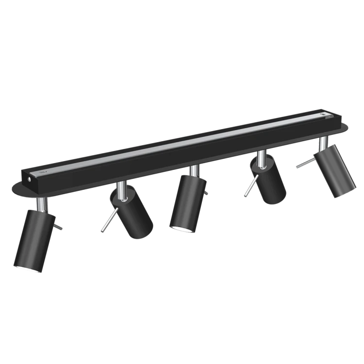 Lampa sufitowa PRESTON BLACK/CHROME 5x mini GU10 MLP7621 Milagro