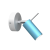 Kinkiet PRESTON BLUE/WHITE 1x mini GU10 MLP7622 Milagro