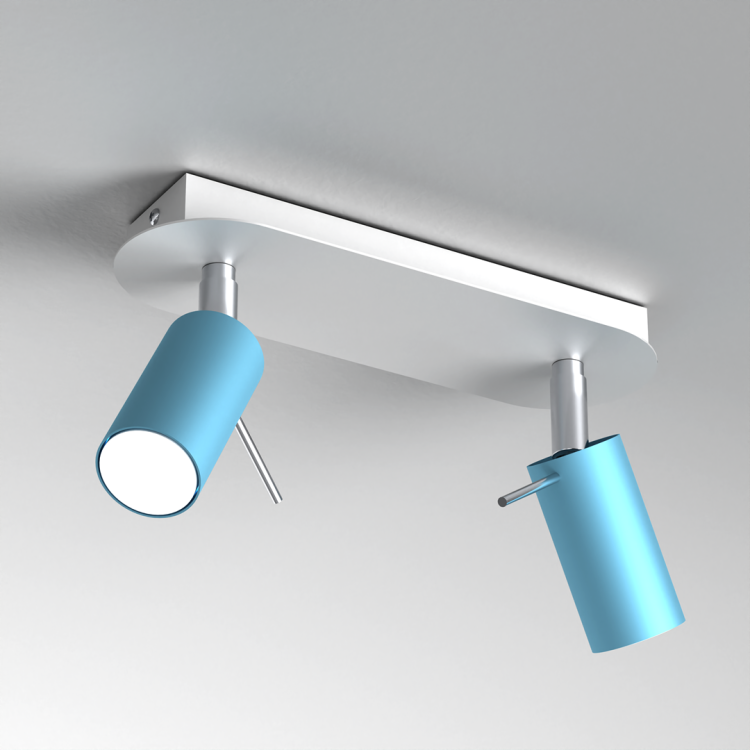 Lampa sufitowa PRESTON BLUE/WHITE 2x mini GU10 MLP7623 Milagro